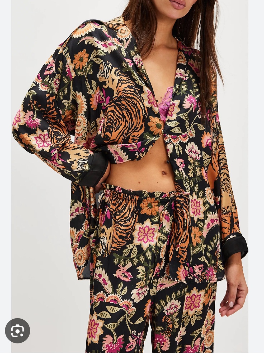 NWOT free people dreamy days pyjamas small iron combo pajamas tiger
